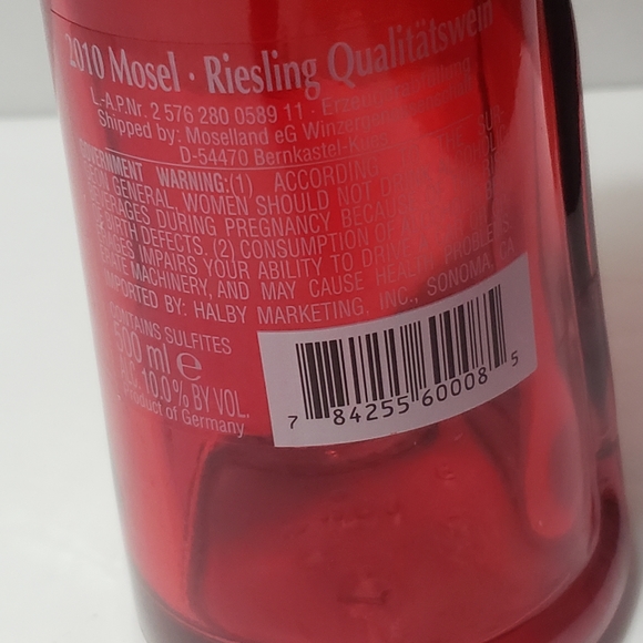 2010 MOSEL - Riesling Qualitätswein Red Cat EMPTY Bottle - Picture 7 of 8
